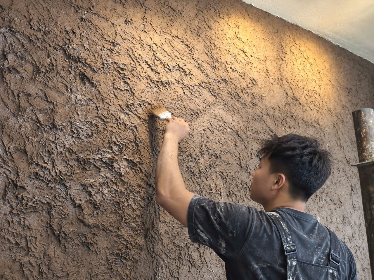 Hướng dẫn thi công Sơn hiệu ứng tường đất rơm